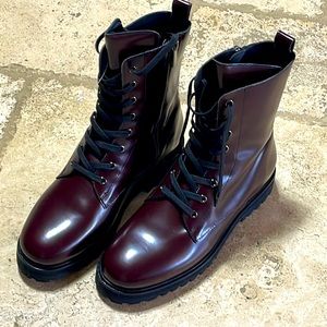 Thursday Boot Company Burgundy Combat Boots Women Size 10 New In Box